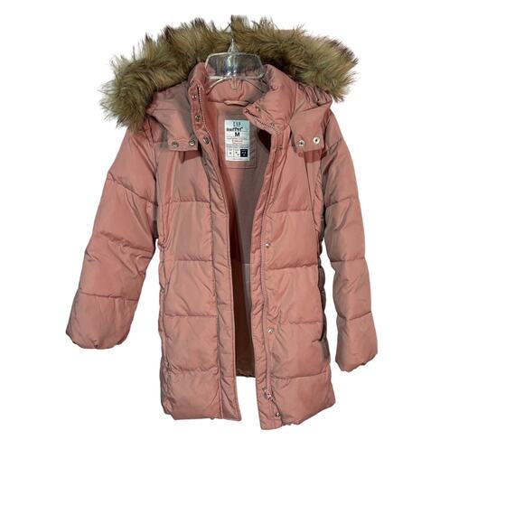 Gap M warmest 3/4 length hooded coat guc fleece lining - Picture 1 of 8